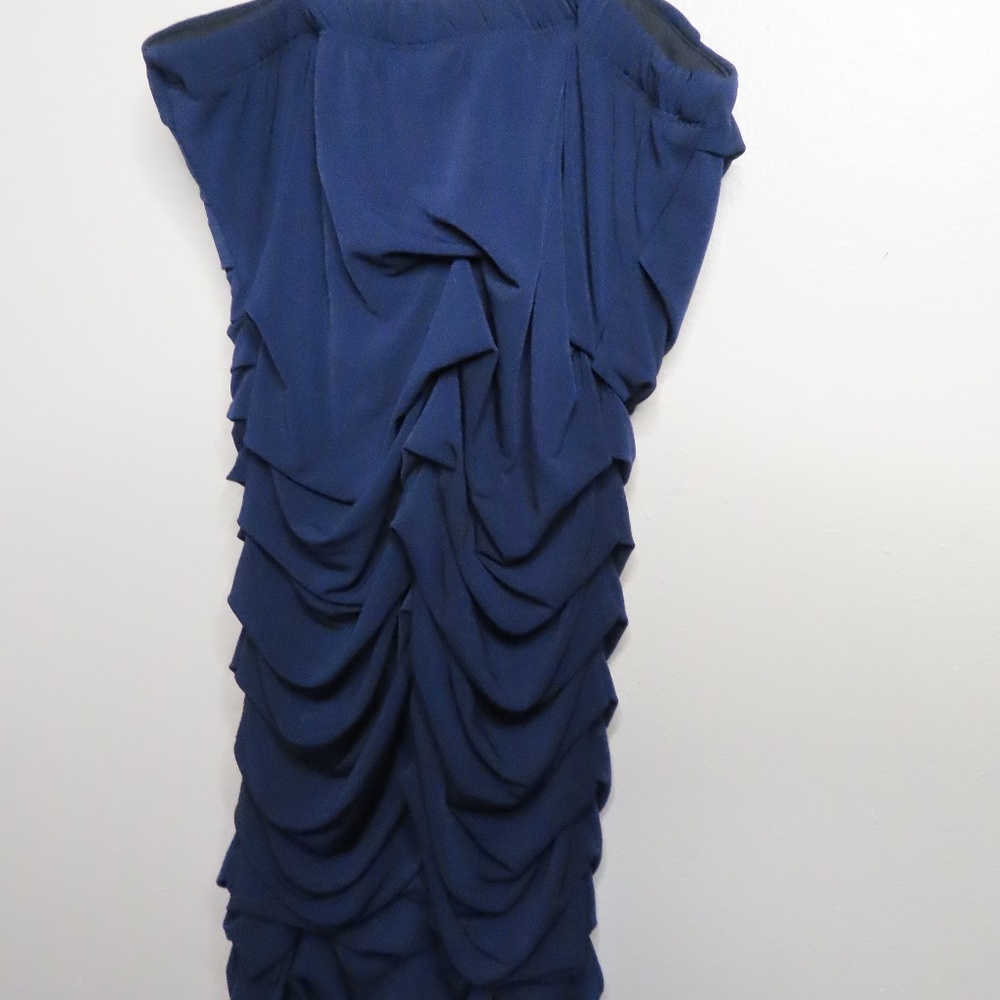 Sexy Blue Ruffle Dress - Picture 2 of 3